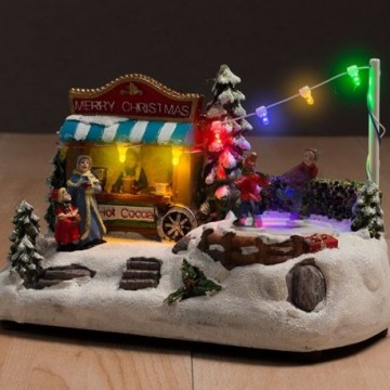 Paysage de Noël avec Lumières et Mouvement (7 LED)