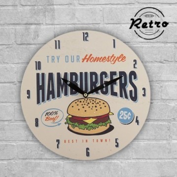 Horloge Murale Rétro Fast Food