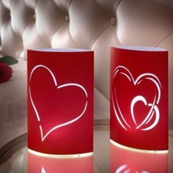 Lampions en Papier LED Corazón (pack de 2)