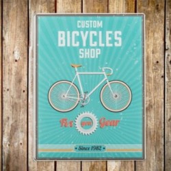 Plaque Publicitaire Vintage Bicycles Shop