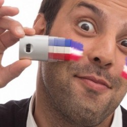 Peinture de Visage Drapeau de la France