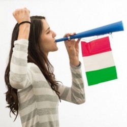 Trompette avec Drapeau de l'Italie