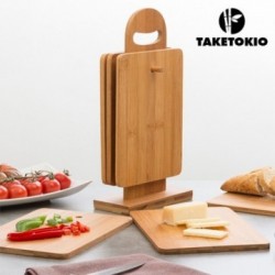 Set de Planches de Cuisine en Bambou avec Support TakeTokio (7 pièces)