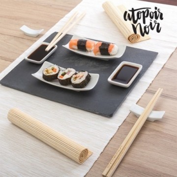 Set de Sushi avec Plateau en Ardoise Atopoir Noir (11 pièces)