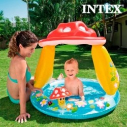 Piscine Gonflable avec Parasol Champignon Intex