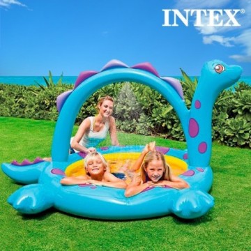 Piscine Gonflable avec Douche Dinosaure Intex