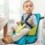 Chaise Haute Portable en Textile avec Réhausseur