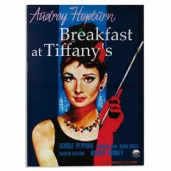 Poster Tableau Cinéma Audrey Hepburn Breakfast at Tiffany's 50 x 70 cm