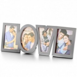 Cadre Photo Romantique LOVE en Acier Inoxydable