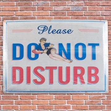 Plaque en Métal Vintage Do Not Disturb 30 x 40 cm