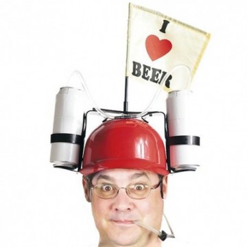 Casque I Love Beer avec Support Boisson