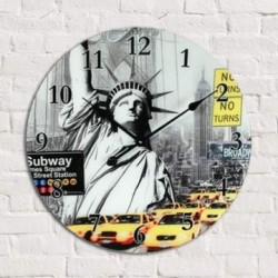 Horloge Murale en Verre Villes du Monde