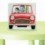 Cadre en Verre Voiture Vintage