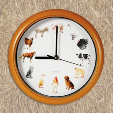 Horloge Murale Mélodie Animaux de la Ferme