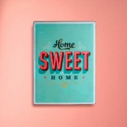 Plaque en Métal Home Sweet Home