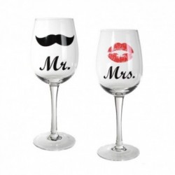 Verres à Vin Mr & Mrs