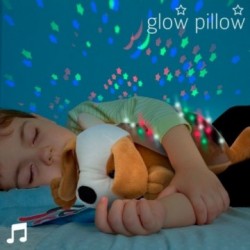 Peluche Veilleuse Chiot avec Projection LED Glow Pillow