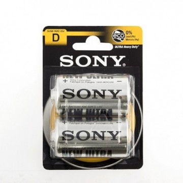 Piles Salines Ultra Sony D R20 d'1,5V (pack de 2)