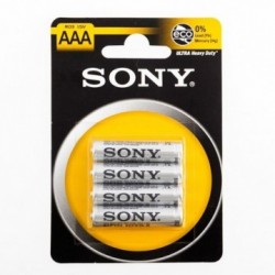 Piles Salines Ultra Sony R03 AAA d'1,5V (pack de 4)