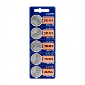 Piles bouton au lithium Sony CR2025 3V (paquet de 5)