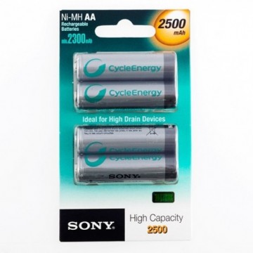 Piles rechargeables Sony Ni-MH AA 2500 mA 1,2V (pack de 4)