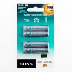 Piles rechargeables Sony Ni-MH AAA 900 mA 1,2V (pack de 4)