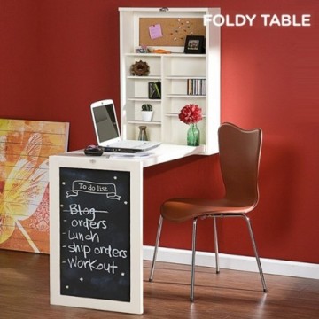 Bureau Mural Rabattable Foldee Table W